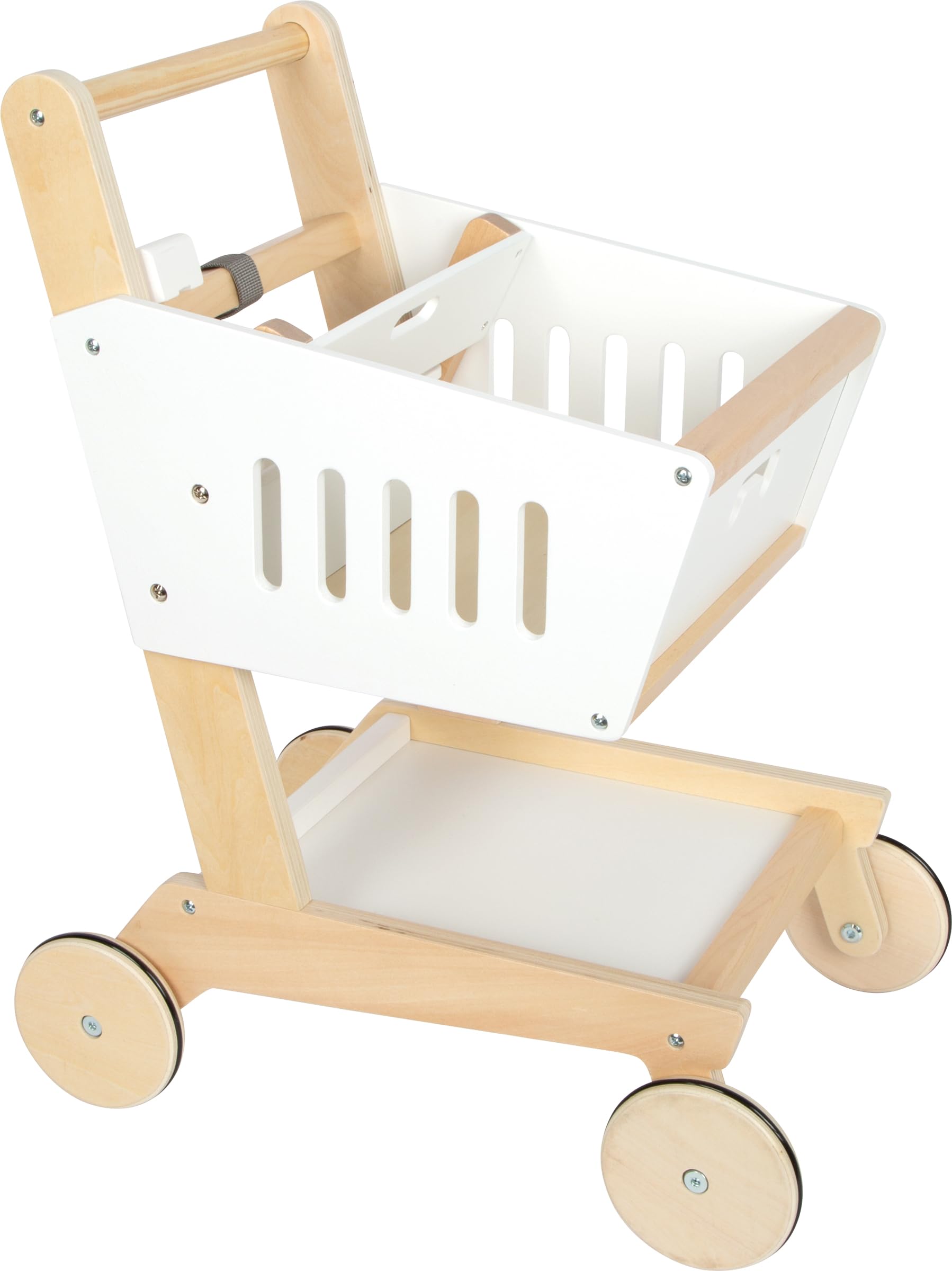 Small Foot Caddie en Bois « Fresh », Chariot de Jeu Robuste avec siège Enfant, pour boutiques et Cuisines, dès 2 Ans, 12836