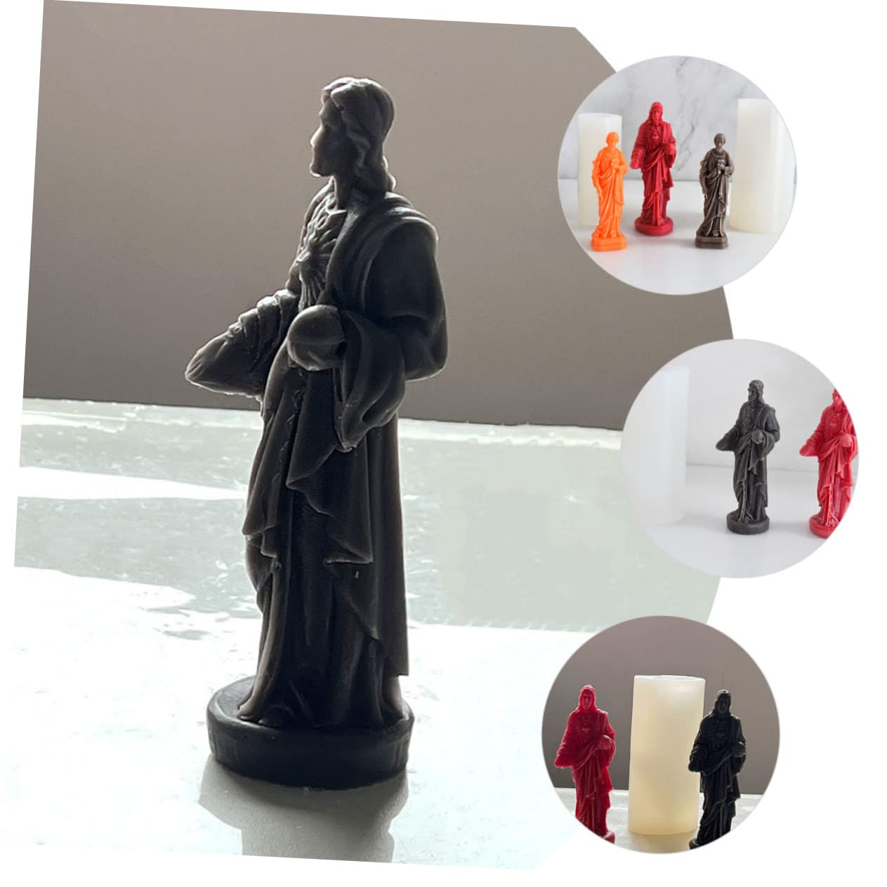 Molde De Silicona Jesús Para Fabricación De Velas y Jabones Molde Resistente y Flexible Para Manualidades Creativas Casa o Taller