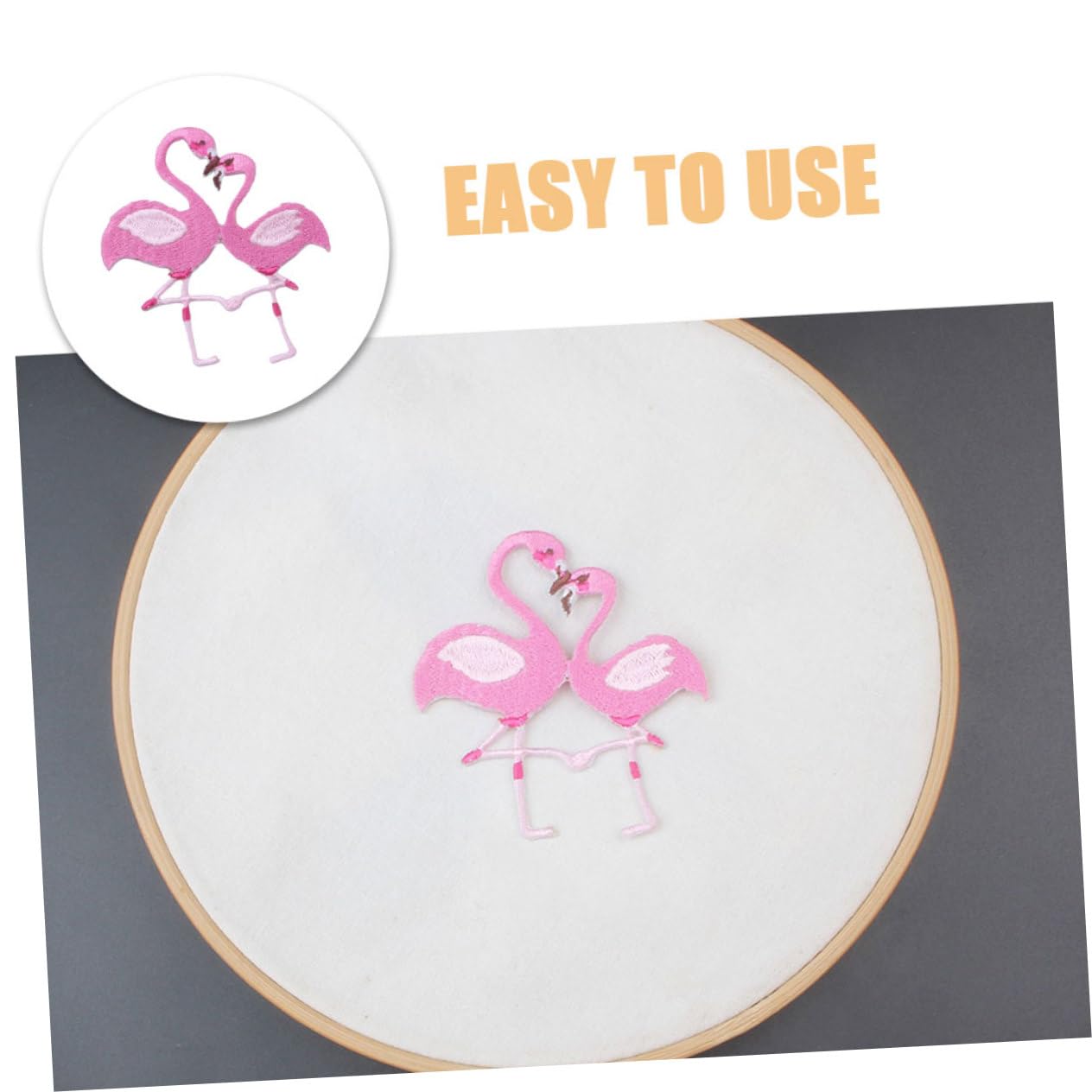 HOMSFOU 5 Set Toppe Termoadesive Flamingo Per Abbigliamento Da Toppe Ricamate Per Cucire Borse Adesivi Lavabili Per Tessuti Decorativi 10 Pezzi * 5