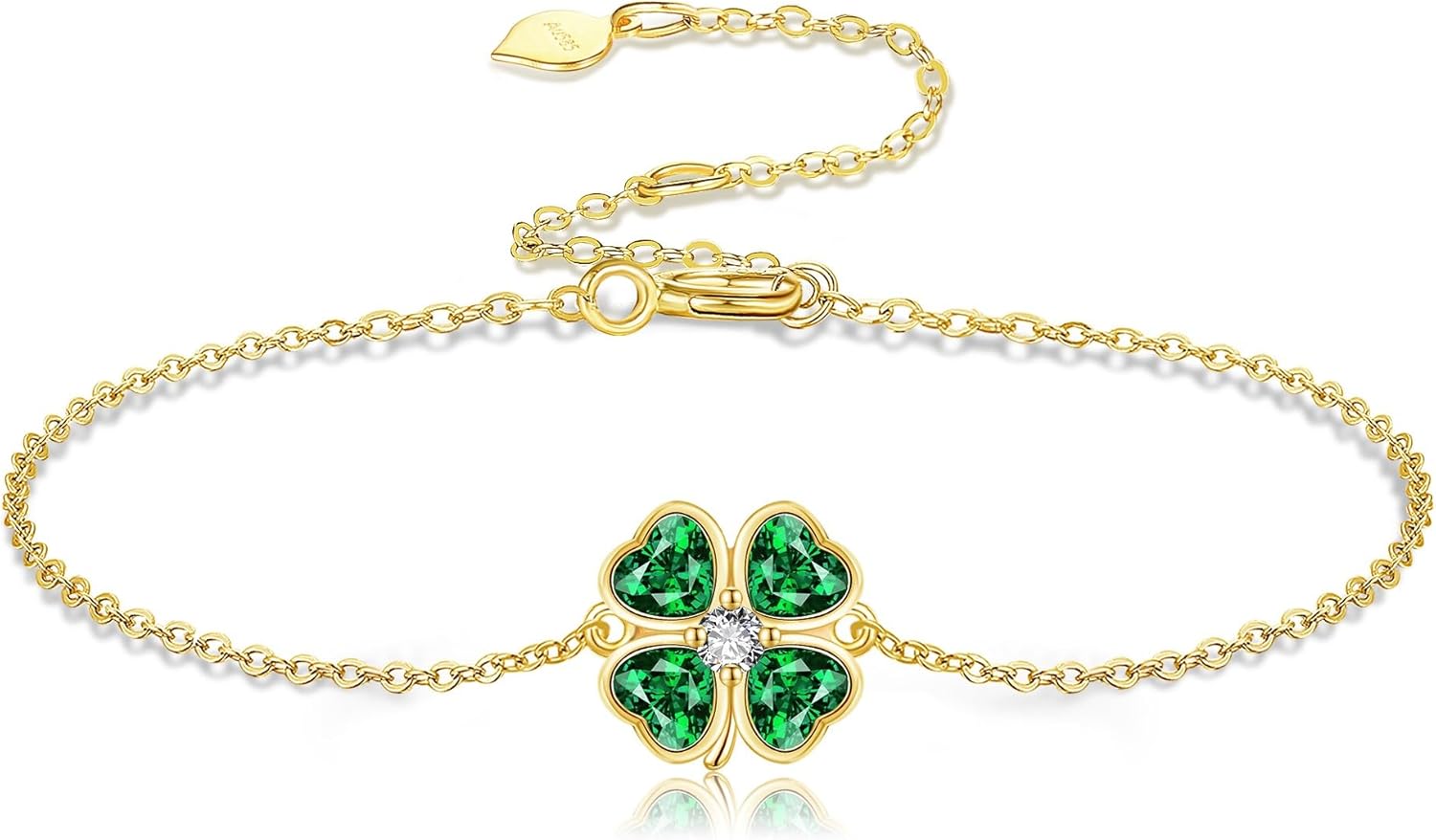 14K Gold Clover Bracelet 14K Solid Yellow Gold Four Jamaica Ubuy