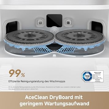 dream L50 Ultra AE Suction and Mop Robot with Automatic Emptying and Mop Self-Cleaning at 100°C 28000 Pa Suction Power Obstacle Avoidance and 360° Navigation