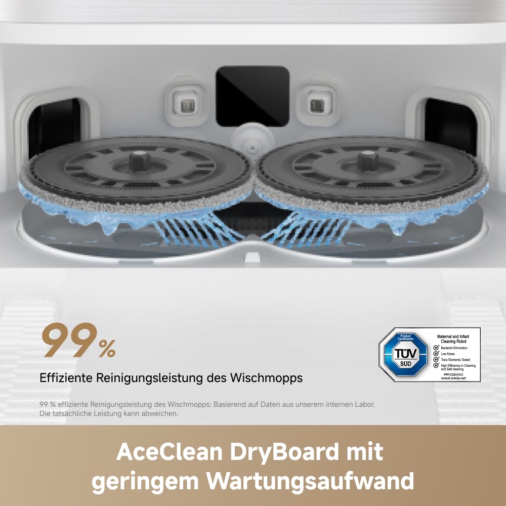dreame L50 Ultra AE Saug- und Wischroboter Mit automatischer Entleerung und Wischmopp-Selbstreinigung bei 100 °C, 28.000 Pa Saugkraft, Hindernisvermeidung und 360°-Navigation