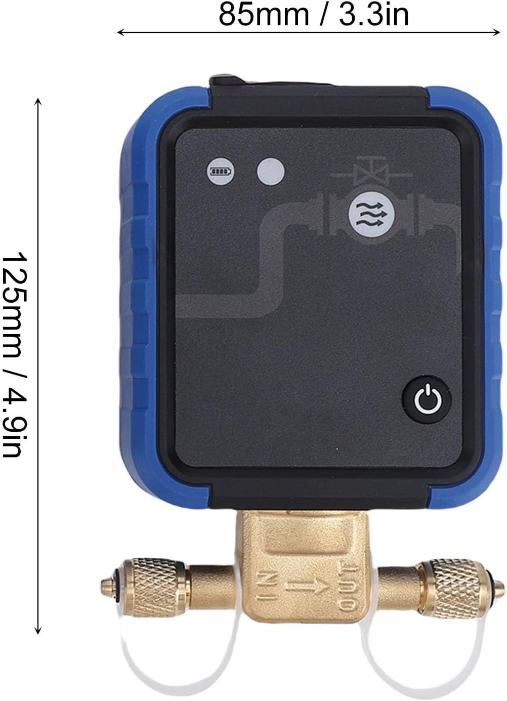 Generic Refrigerant Solenoid Valve for Car Repair, 3 Color Power Indicators, 60h Battery Life