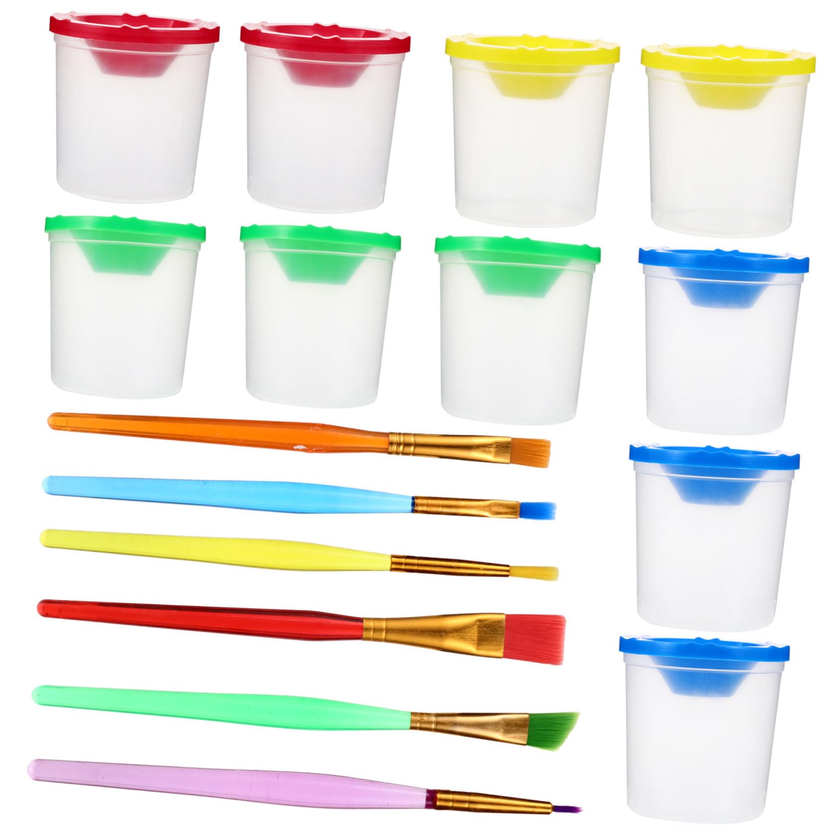 Operitacx Painting Accessories 16pcs Pen Washing Cup Watercolor Cups for Painting Boys and Girls Friendly