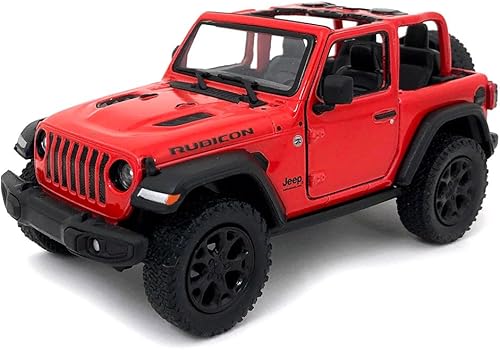 Miniatura 7 de KiNSMART SetOf4 2018 Jeep Wrangler con tapa dura de 5 pulgadas Escala 134 Rojo, Azul, Amarillo, Verde