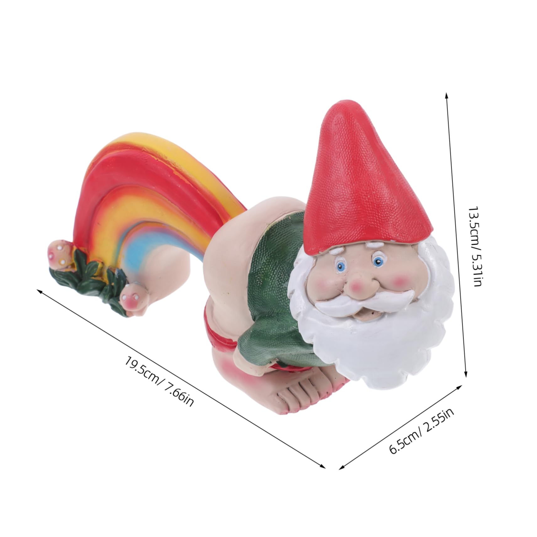 TOYANDONA 2 Figurka Krasnala Ogrodowego z Żywicy Dekoracja Do Ogrodu Wodoodporna i Idealna Przyjęcia i Tarasy Świetna Zewnątrz Wnętrz