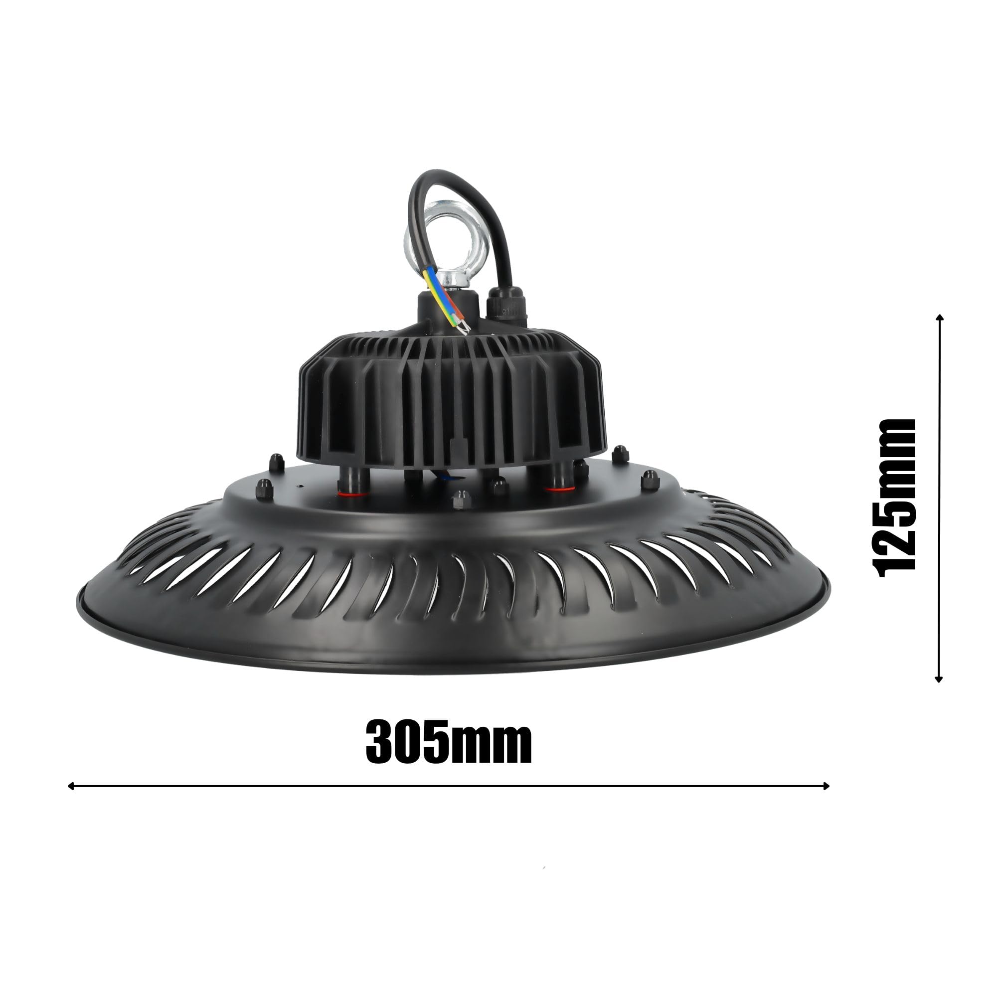 Jandei – 6x ECO Industrial UFO LED High Bay 100W (odpowiednik 750W), zimna biel 6000K, Idealne oświetlenie obiektów przemysłowych, warsztatów, garaży, sklepów. Zastosowanie wewnątrz i na zewnątrz IP65