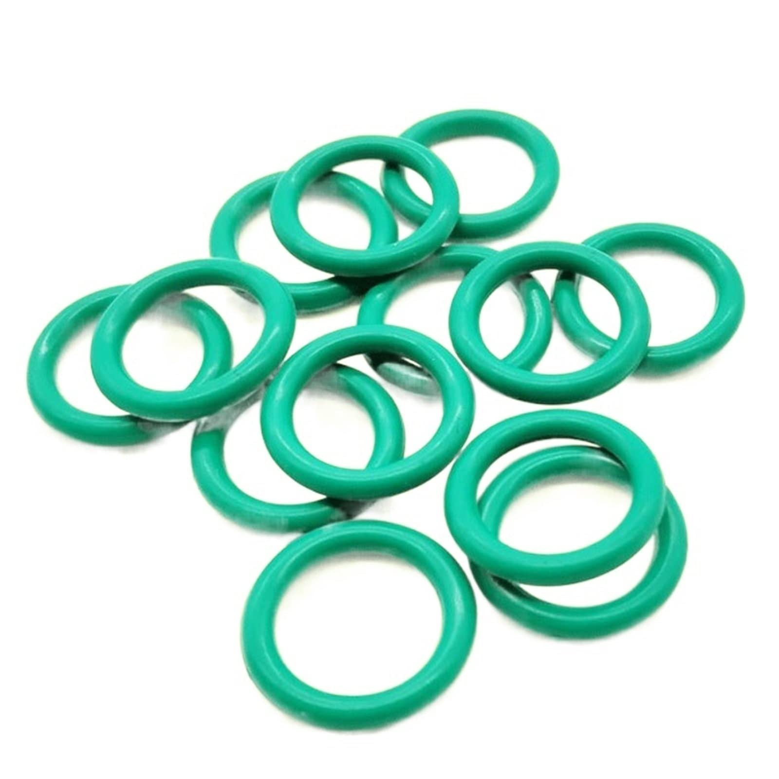 Produktbild von 10er-Pack FKM O-Ring Dichtung – 2,5mm Dick, Grün, Außen-Ø 46-70mm, Hitzebeständig Bis 220°C
