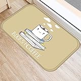  Lsjuee Paillasson de Journal de Voiture Anglais Vintage Tapis Doux Confortable Tapis de Bienvenue antidérapants pour la Maison Cuisine Lavable Baignoire Tapis de Douche décoratif 16 * 24in/40 * 60cm