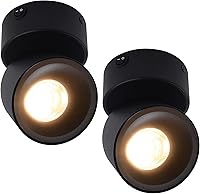 Vista 1 de Paquete de 2 Focos LED COB de Techo Downlight de 12V con Interruptor, Montaje en Superficie 330° Ajustable Regulable Luz de Pared para RV Lámpara