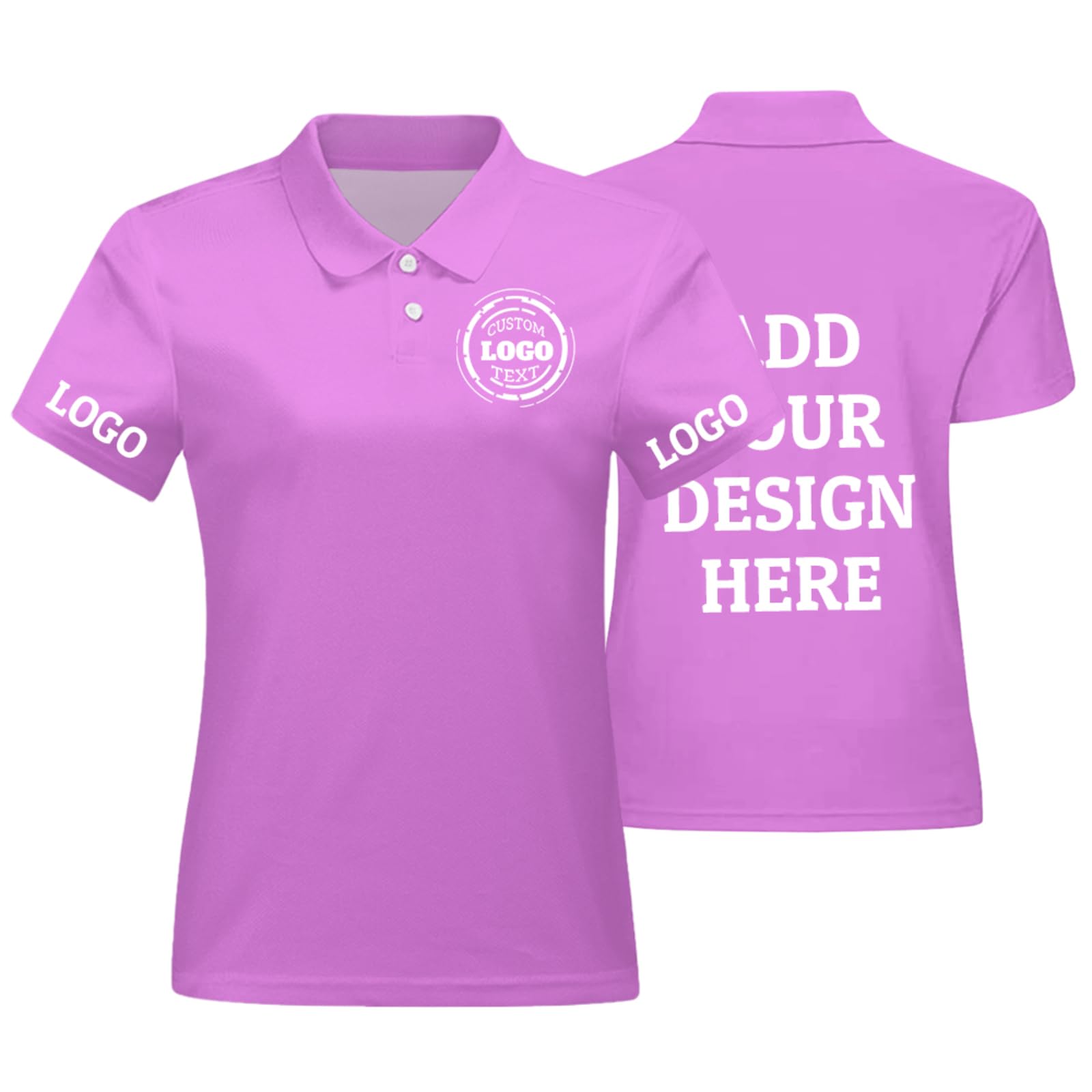 Custom Polo Shirts for Men Women Customized Design Your Own Text Logo Photo Name Dry Fit Golf Shirt