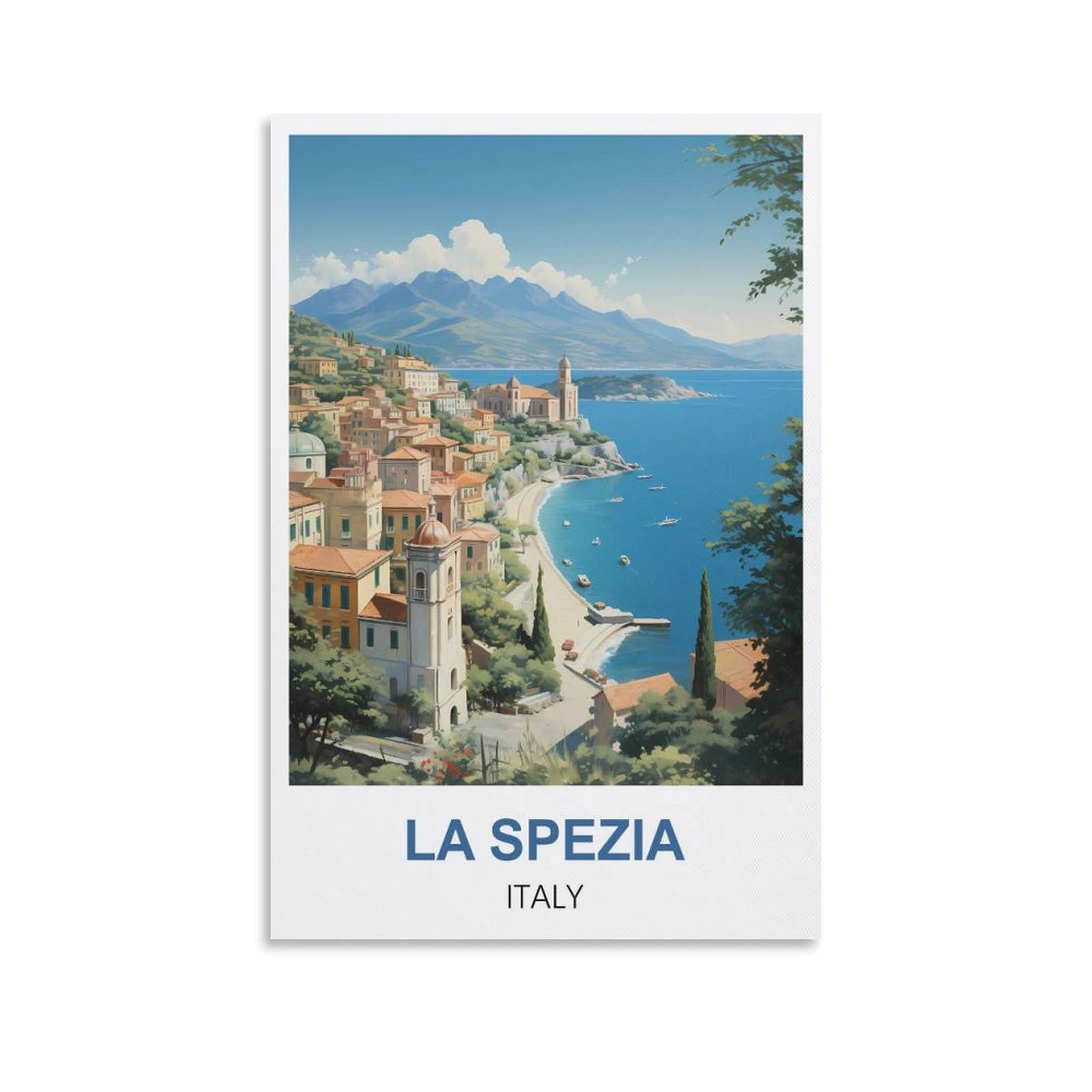 EZMLFA DIY 5D Diamond Painting Kits for Adults,La Spezia Italy DIY Diamond Art Kits Gem Painting Crafts for Home Wall Decor 50x60cm