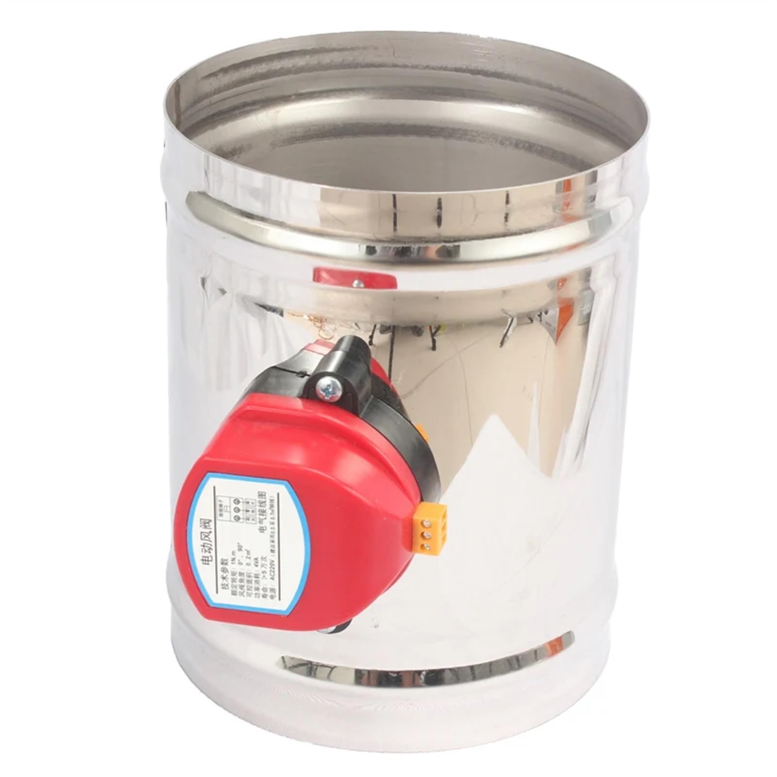 Napęd zaworu amortyzatora powietrza 220 V, 24 V, 12 V, 1 Nm, elektryczny zawór kanału powietrznego, 60-200 mm ze stali nierdzewnej (200 mm DC12V)