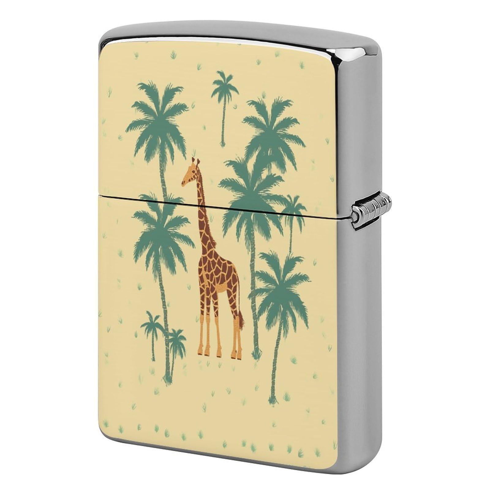 Fekiloot Style Giraffe Palm Tree Lighter Case Cover Lighter Holder