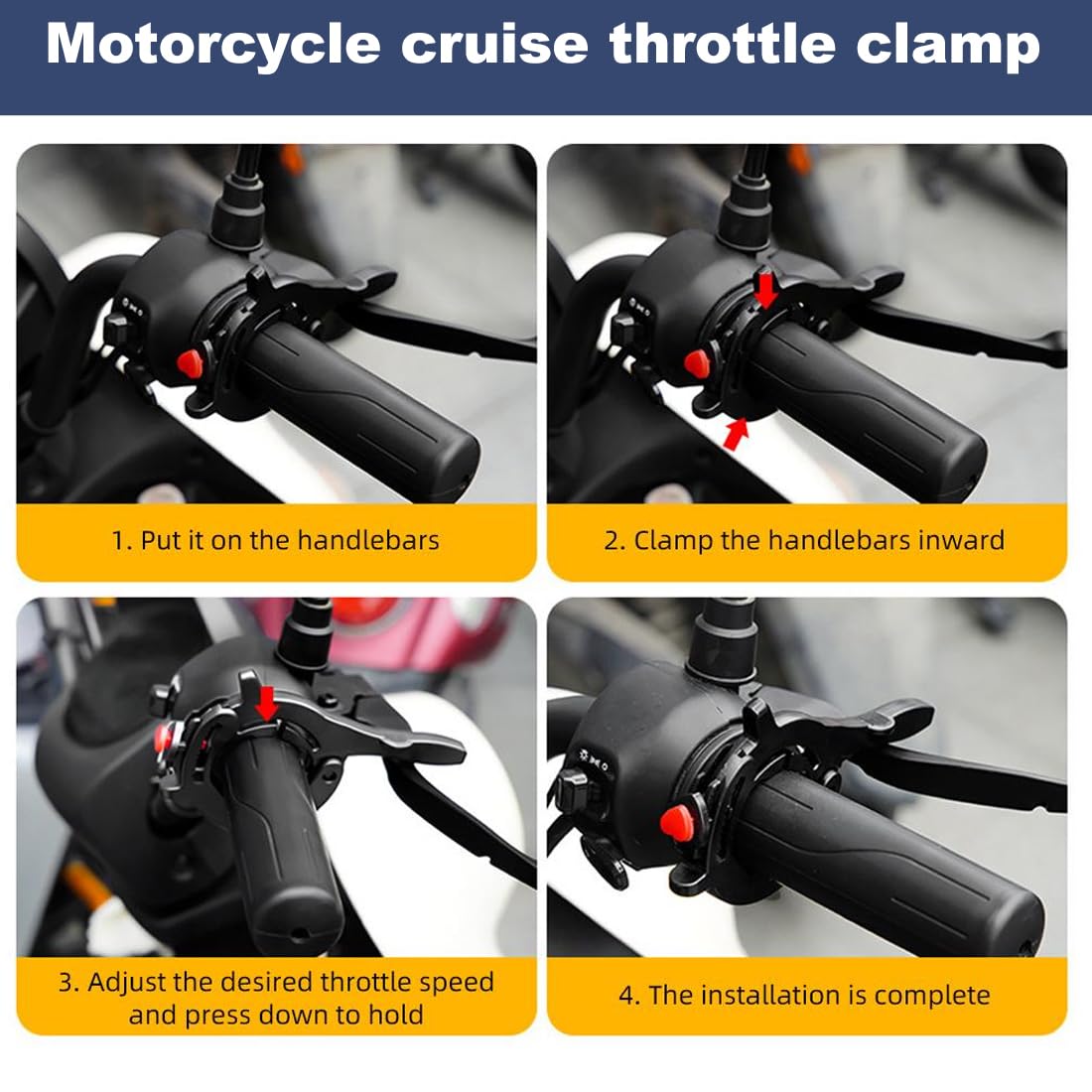 Cruise Control Motorcycle Wrist Grip Throttle Assist 2 Pezzi