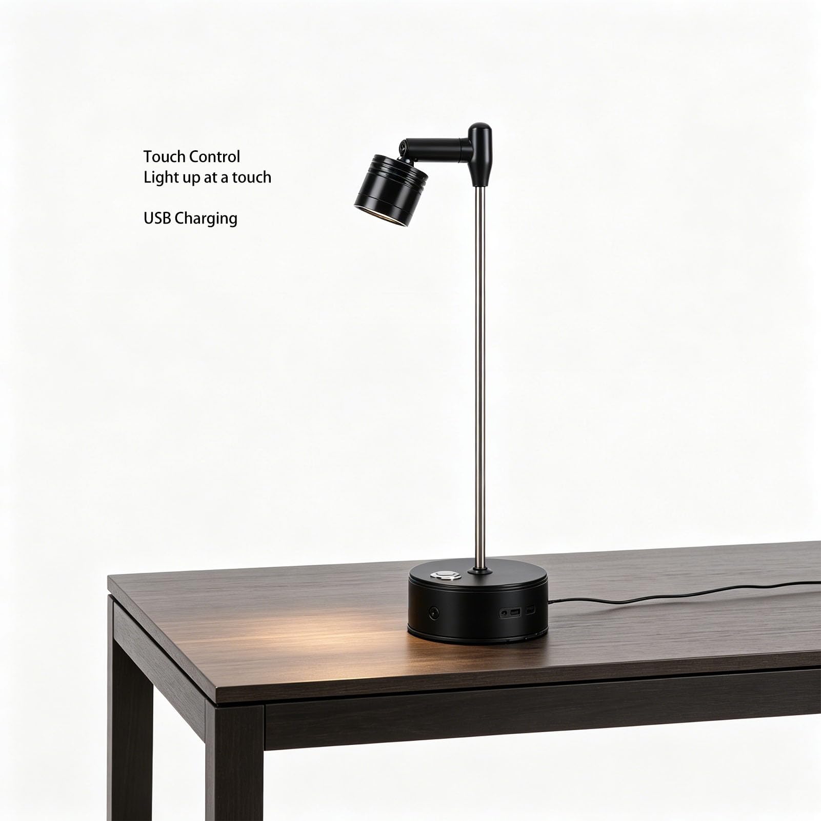 Naroote Spots Portables, Spot sur Pied Rechargeable par USB avec Tête Multiple, 3 Températures de Couleur, Gradation Tactile, Conception Mobile, pour les Galeries, l'Art, les Musées