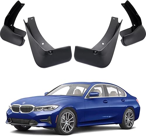 MOERTIFEI Car Mudguard Fender Mud Flaps Splash Guards Compatible with BMW 3-Seri