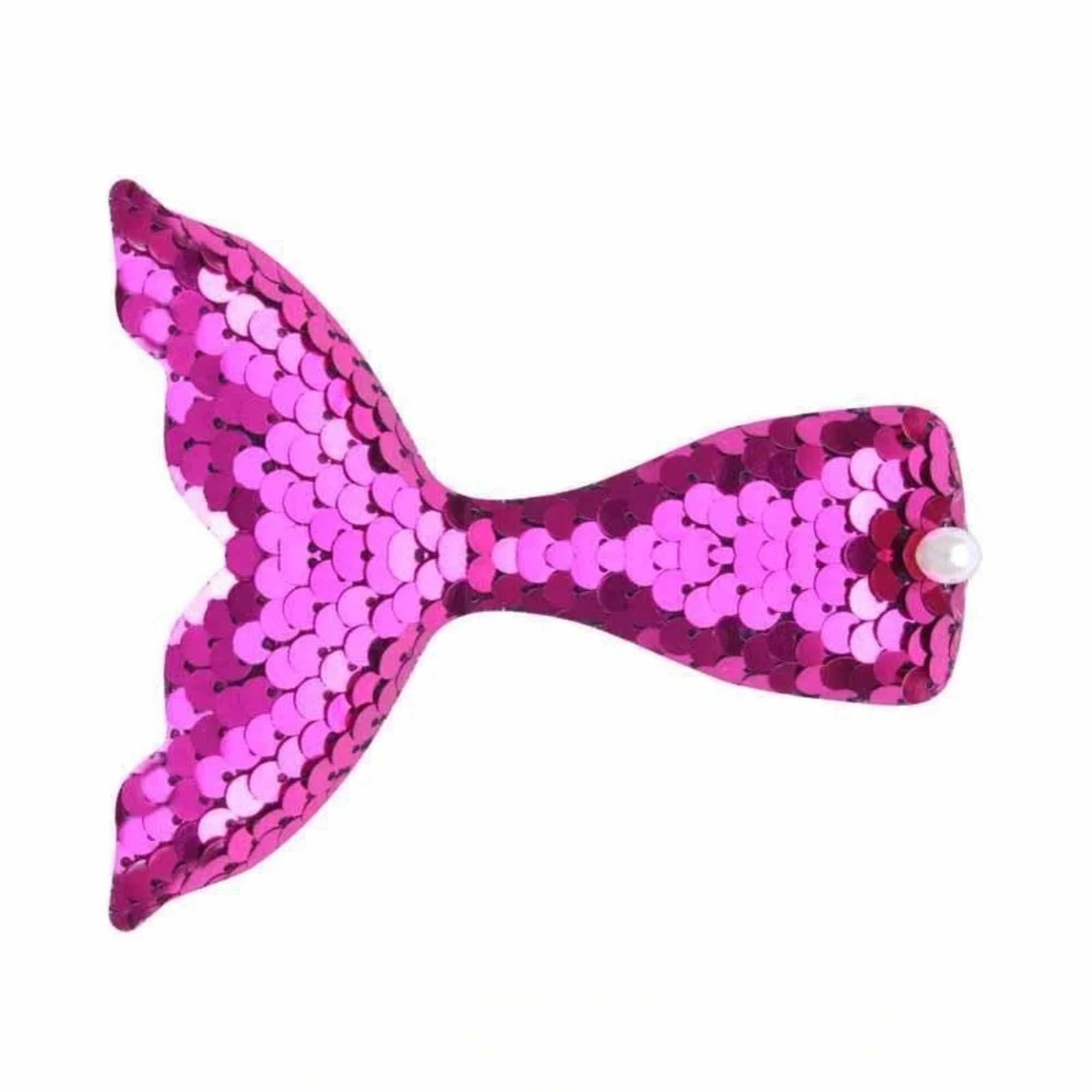 Mermaid Tail Sequin Hair Clip, Alloy Duckbill Barrette with Faux Pearl Accents for Parties, Festivals and Photos