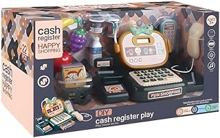 مجموعة لعب كاش ريجيستر هابي شوبينج، متعددة الألوان، QY0081A