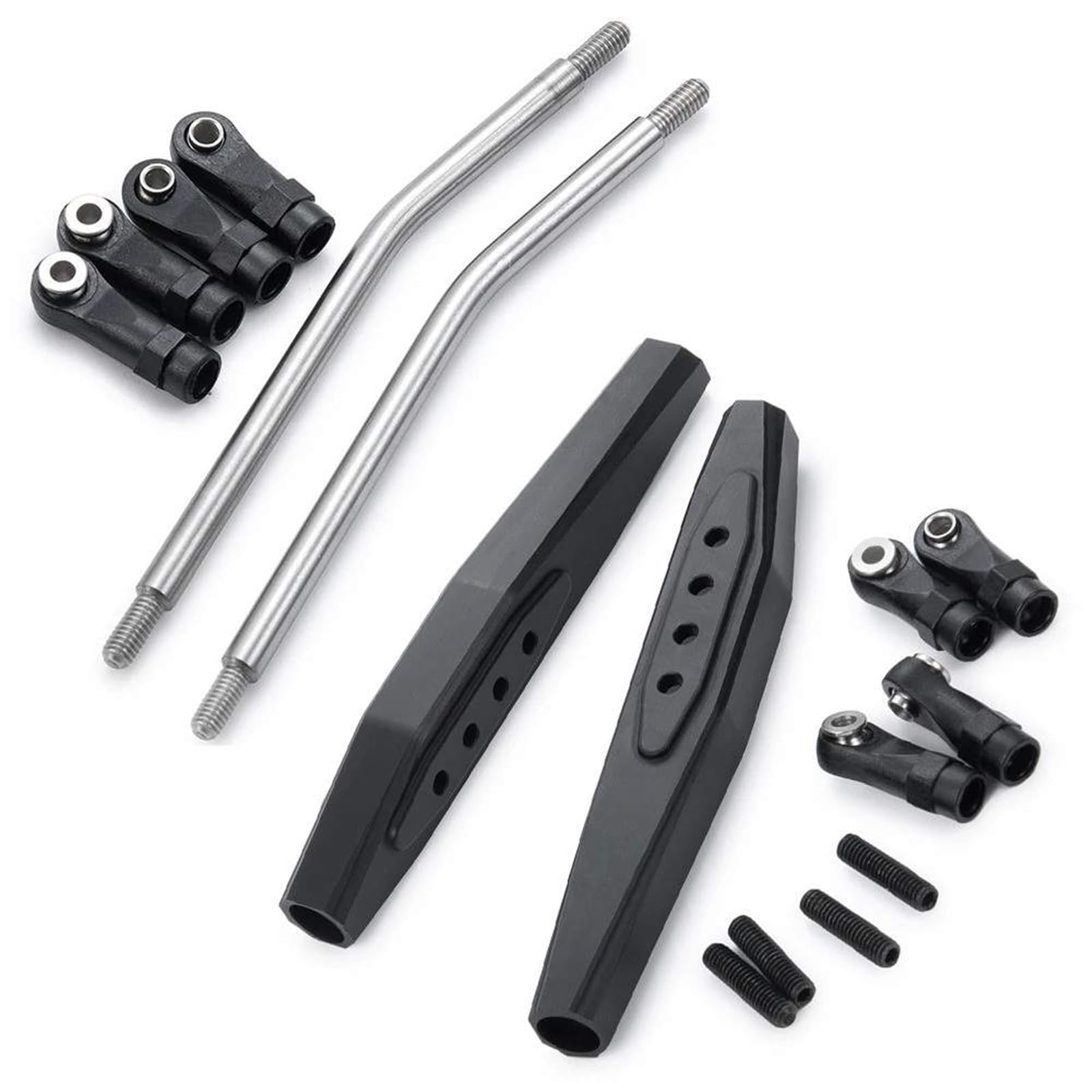 IWBR Leva di collegamento bracci sospensione inferiore posteriore OP Forcellone tirante con asta sterzo for 1/10 assiale adatto for Wraith RR10 90048 90053 (Size : Links