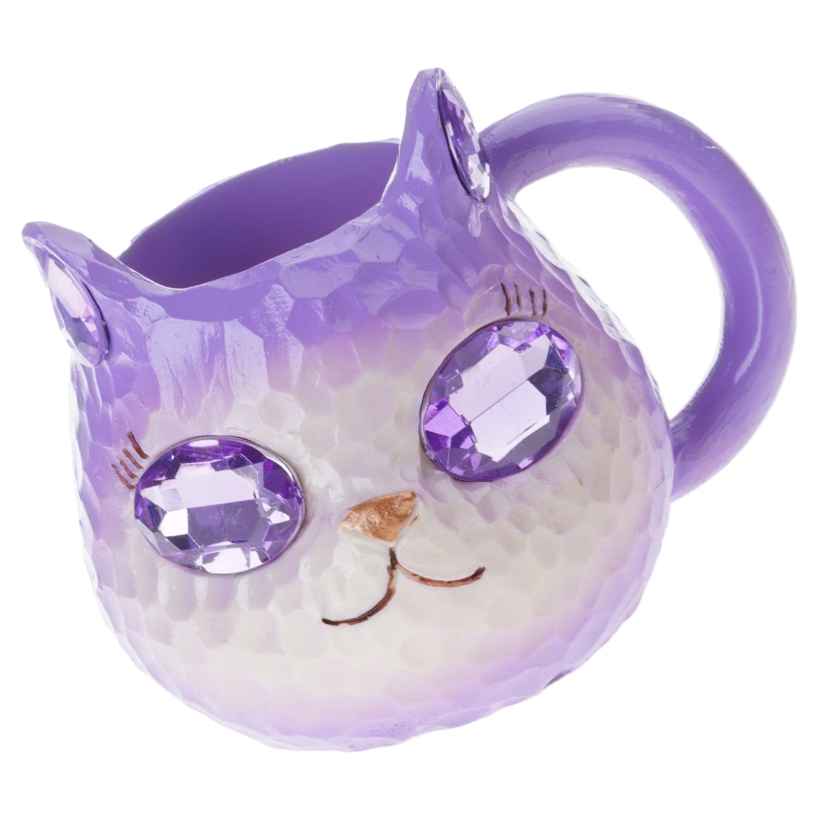 Elnwnnkc Unique Geode Cats Face Mugs Sparkling Resin Handcrafted Art Cats Lover Decorative Kitchenwares Coffee Cup Artistic Face Cup