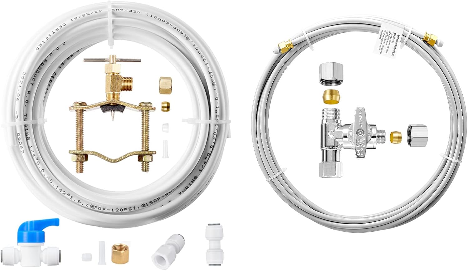 25FT Ice Maker Installation Kit with Quick Fittings and Self Piercing