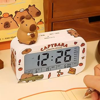 【かんちゃん専用AB】 カピバラのカートゥーンBluetooth電子目覚まし時計 かんちゃん専用AB】 カピバラのカートゥーンBluetooth電子