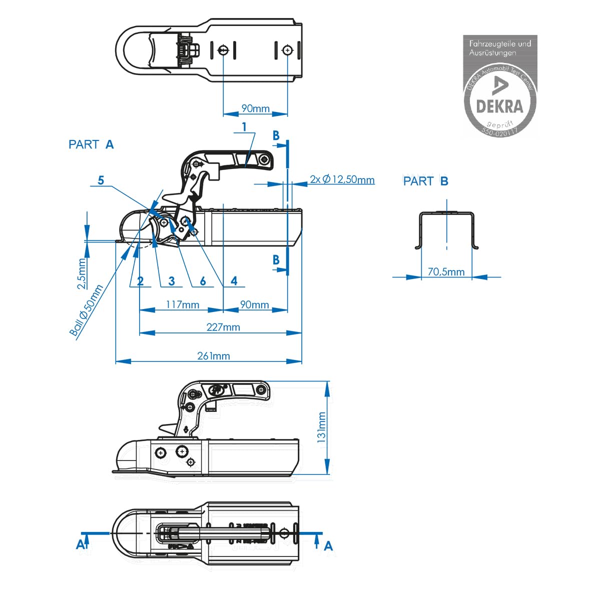 PRO PLUS 341003 Cabeza de Adorno Cuadrado