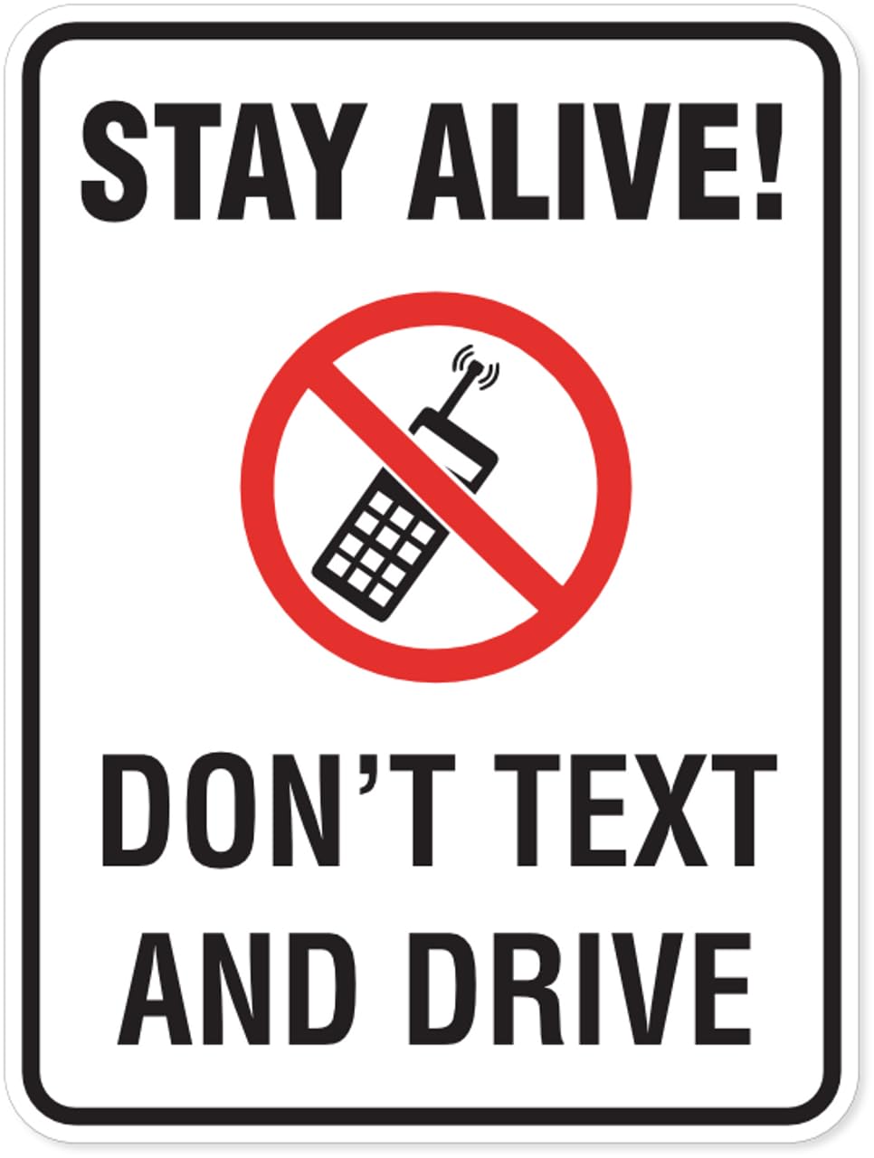 Tin sign vintage Don't Text and Drive Plaque Poster for Bar Pub Beer Home Garage Man Cave Wall Decor 12x8 Inch