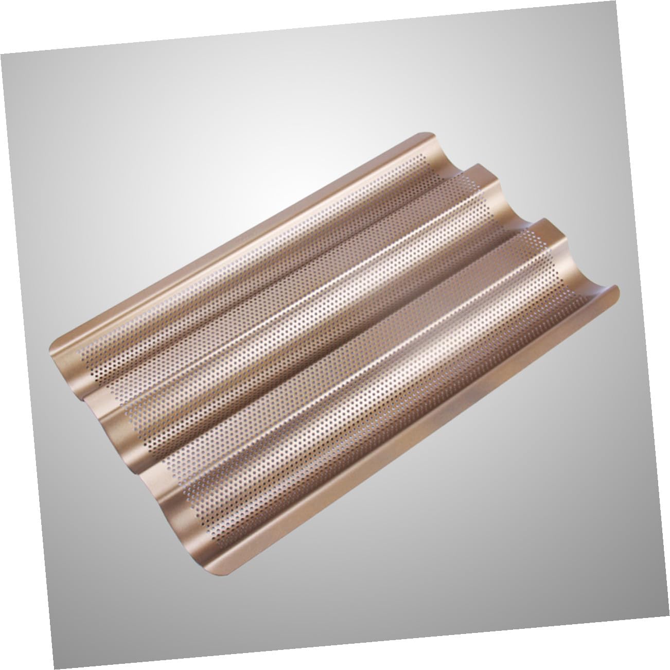 Molde para Pan Francés con Revestimiento Antiadherente Bandeja Perforada para Horno Pequeño Molde para Baguettes Accesorios para Hacer Pan