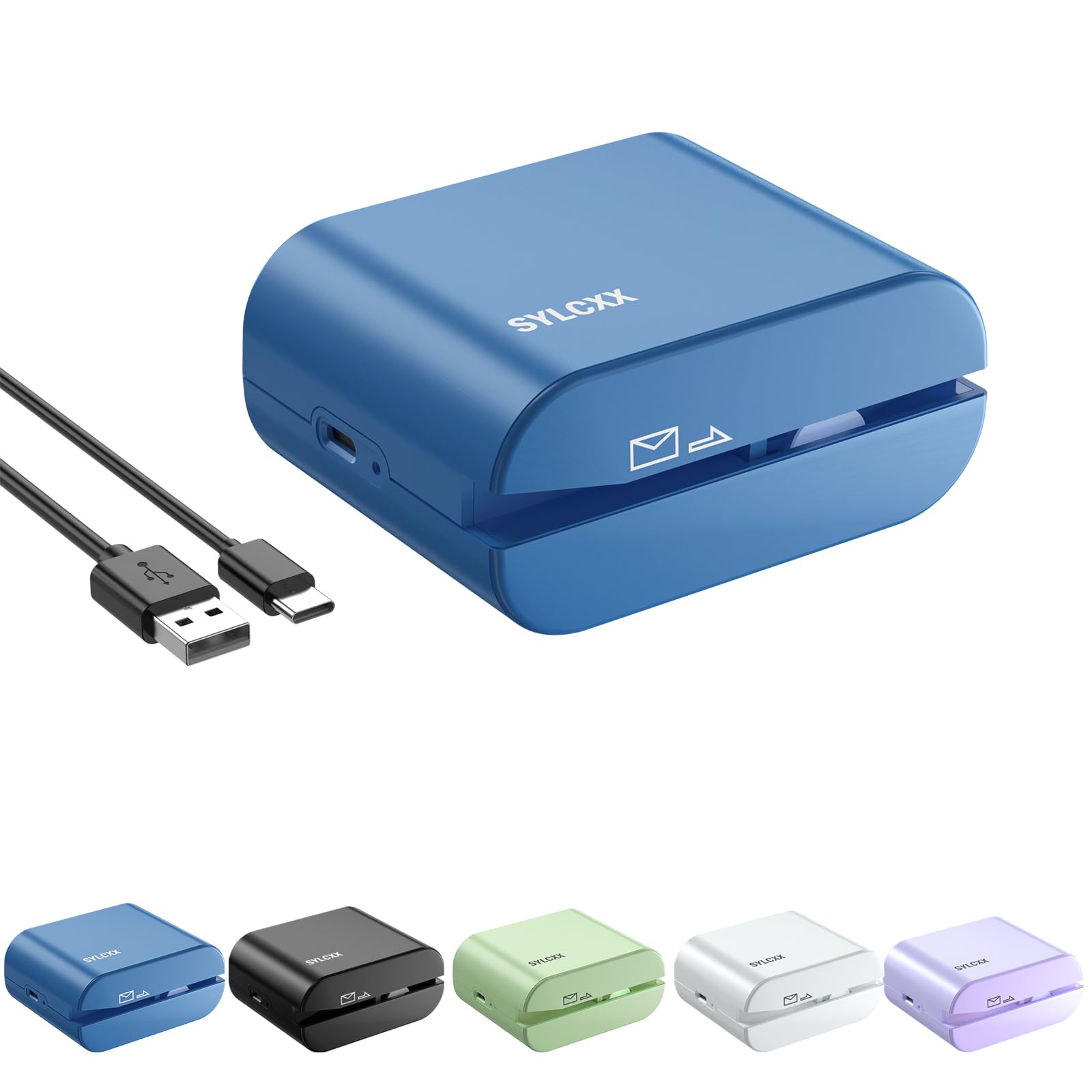 SYLCXX Rechargeable Electric Letter Opener Blue