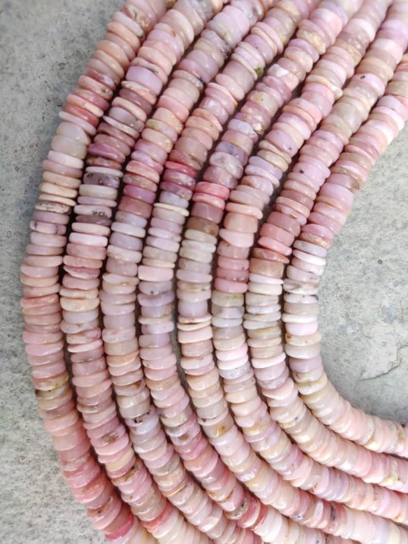 Perles en opale rose naturelle de 6mm pour composer vos bracelets d'été faits main