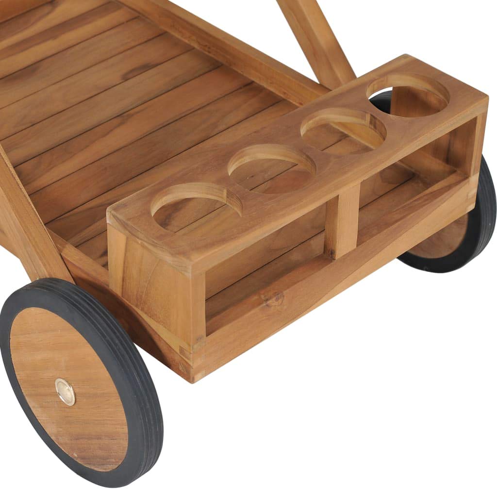 vidaXL Carrito del Té Carro Bandejas con Ruedas de Transportar Bebidas Comidas Café Vino Camarera de Jardín Bar Barra Servir