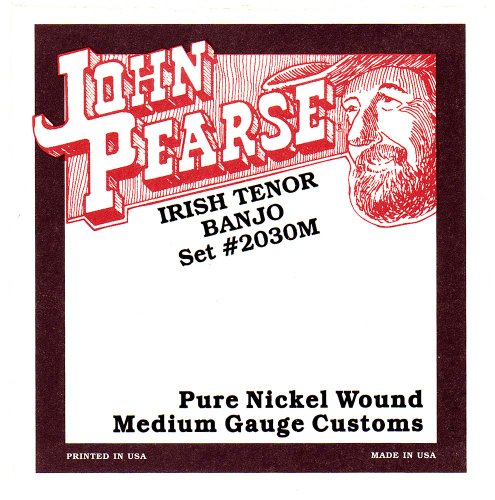 John Pearse® Strings »2030M MEDIUM CUSTOMS - IRISH TENOR BANJO - PURE NICKEL WOUND« Corde per irish Tenor Banjo - 012/036