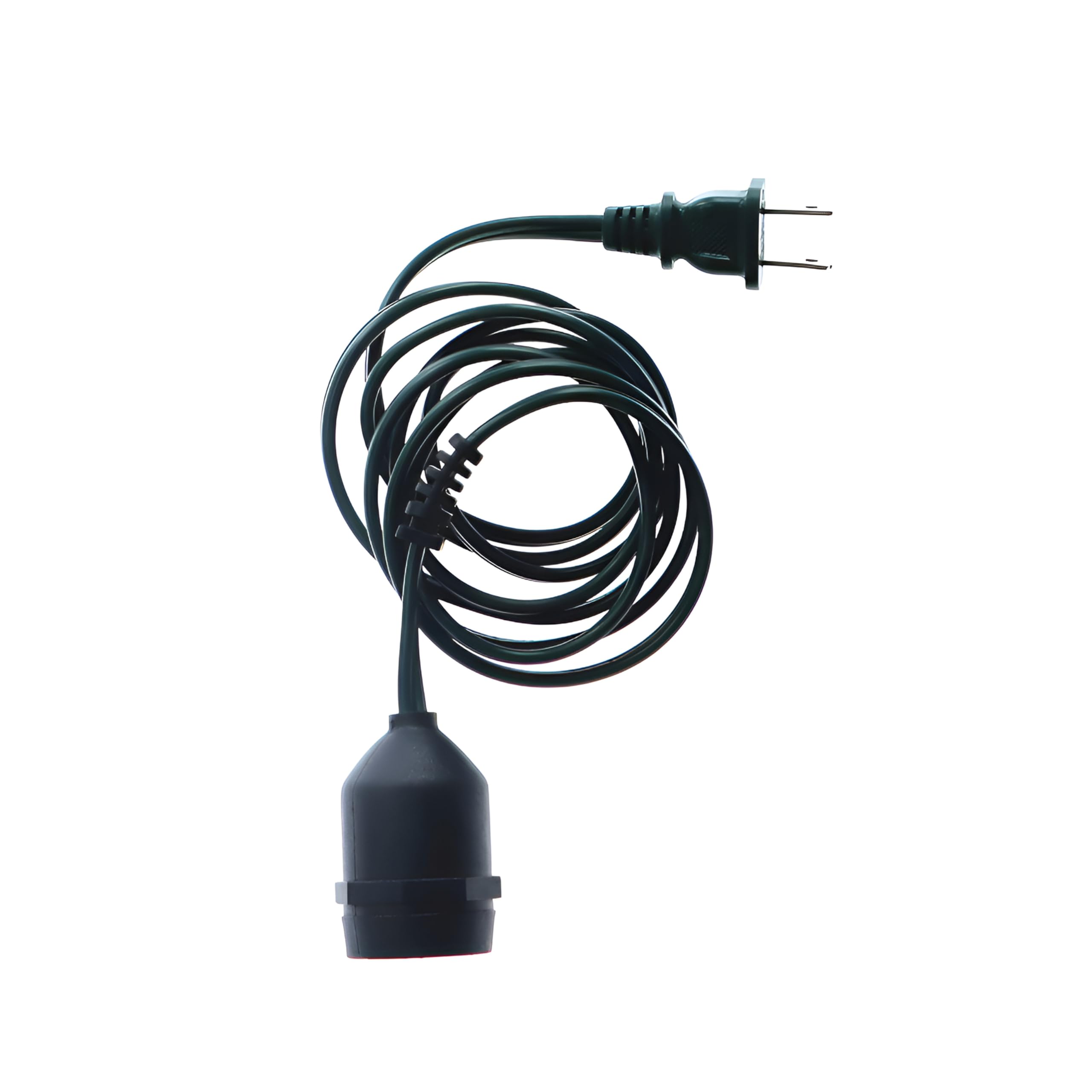 E26 Waterproof Pendant Light Socket, 6FT Industrial Power Cord, IP65 Rated Hanging Light Kit for Garage, Workshop, Patio (Bulb Not Included).