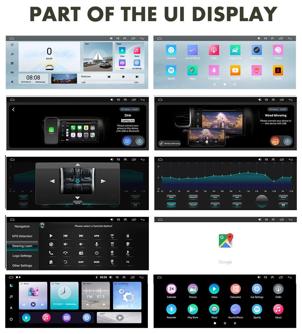 Navigatore Android Auto GPS Radio Navigator Carplay Fit for VW UP! e-up! e-Load Up 121 122 123 BL1 BL2 BL3/Skoda citigo E-Citigo/Seat MII E-MII KE KF/Seat lbiza DSP BT Pip DVR SWC DAB+Auto Fotocamera