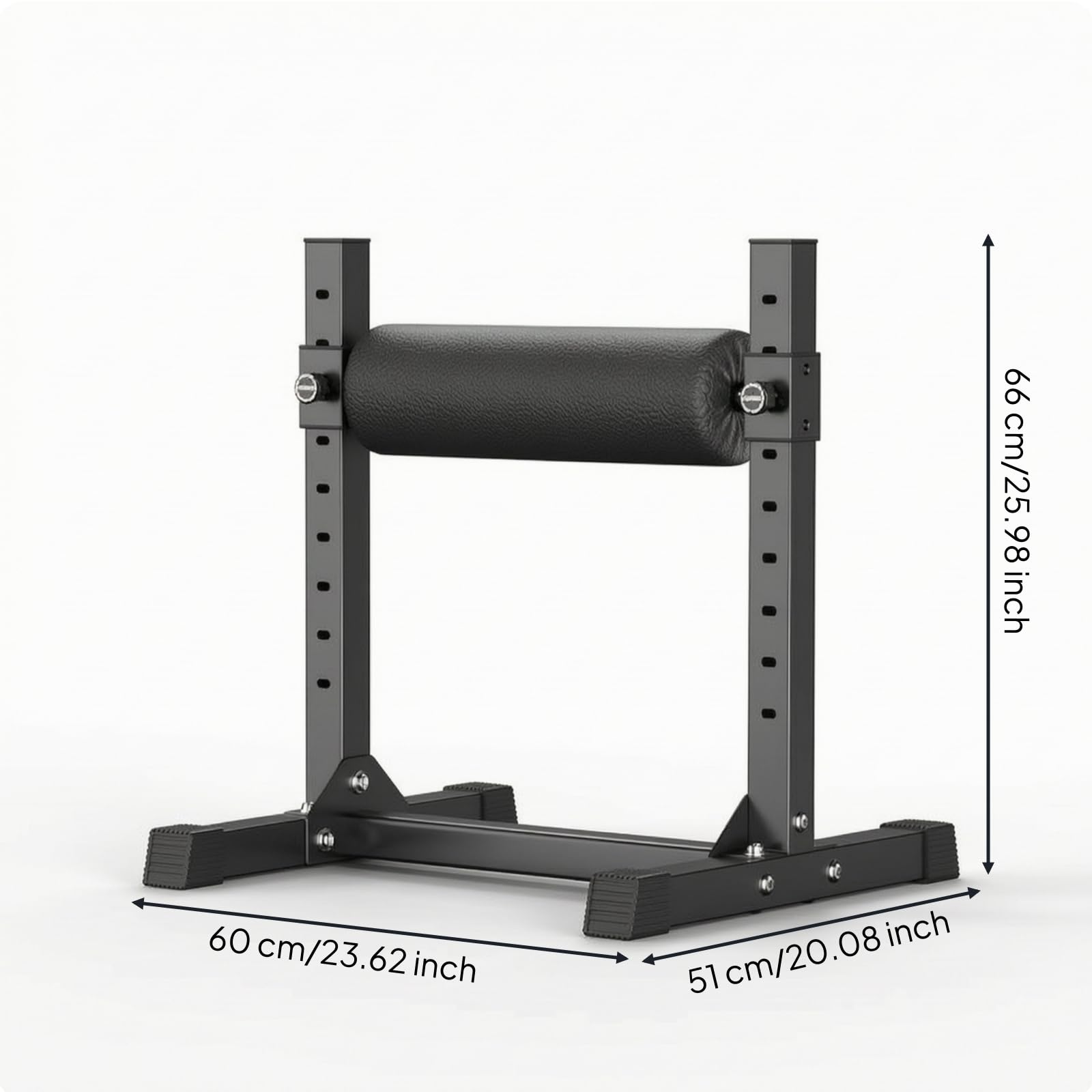 LOVIVER Verstellbarer Beintrainer Bulgarischer Split Squat Stand Rack Trainingsbank Halter mit 9- Höhenverstellung Und Komfortabler Rollenpolsterung aus Stahl PU Und Schaum für Beintraining Athletik