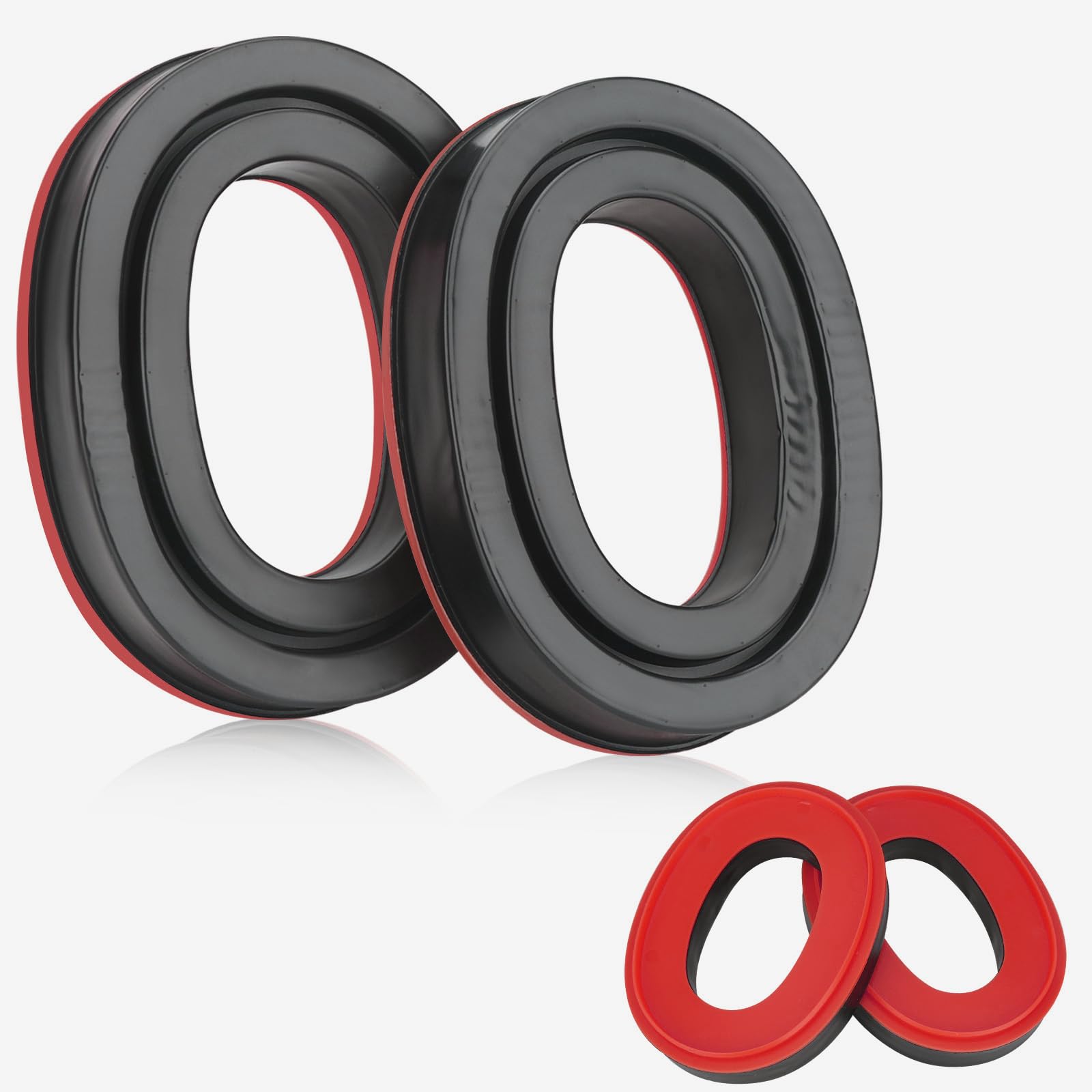 Almohadillas de gel mejoradas para protector auditivo 3M WorkTunes (90541 90542), copas de gel de repuesto de alta densidad para reducción de ruido con placas adaptadoras para auriculares Peltor Sport