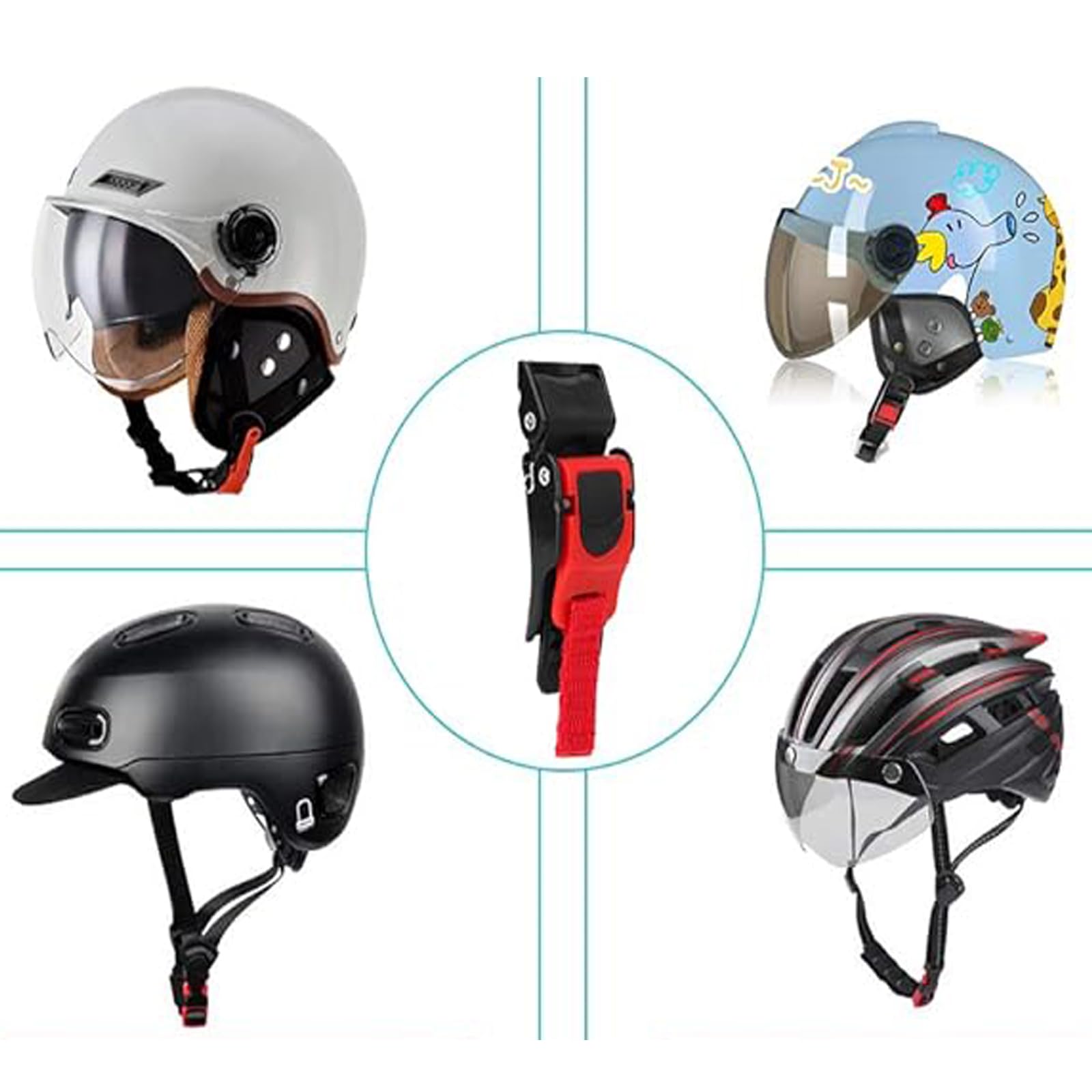 4 Stck Fahrradhelm Steckschnalle Motorradhelm Schnalle 20mm - Sicherer  Verschluss Fr Fahrradhelm, Rennrad Und Motorrad Helm Steckschnalle 20mm