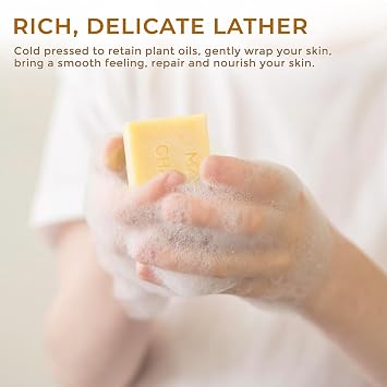 MAYJAM Botanical Bar Soap with Essential Oil, Vitamin E for Body Skin Face | Cold Processed, Handmade, with Lemongrass, Tea Tree, Chamomile Oil for All Skin Type, Men and Women