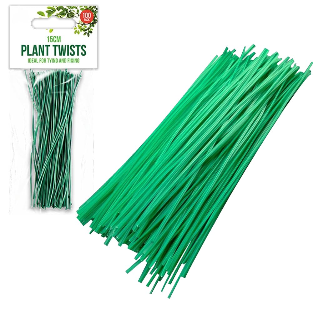 Plant Twist Ties Adjustable Garden Wire for Plant Support, Training & Trellising Pack of 100 Reusable Plant Twists for Vines, Tomatoes, Vegetables, Flowers
