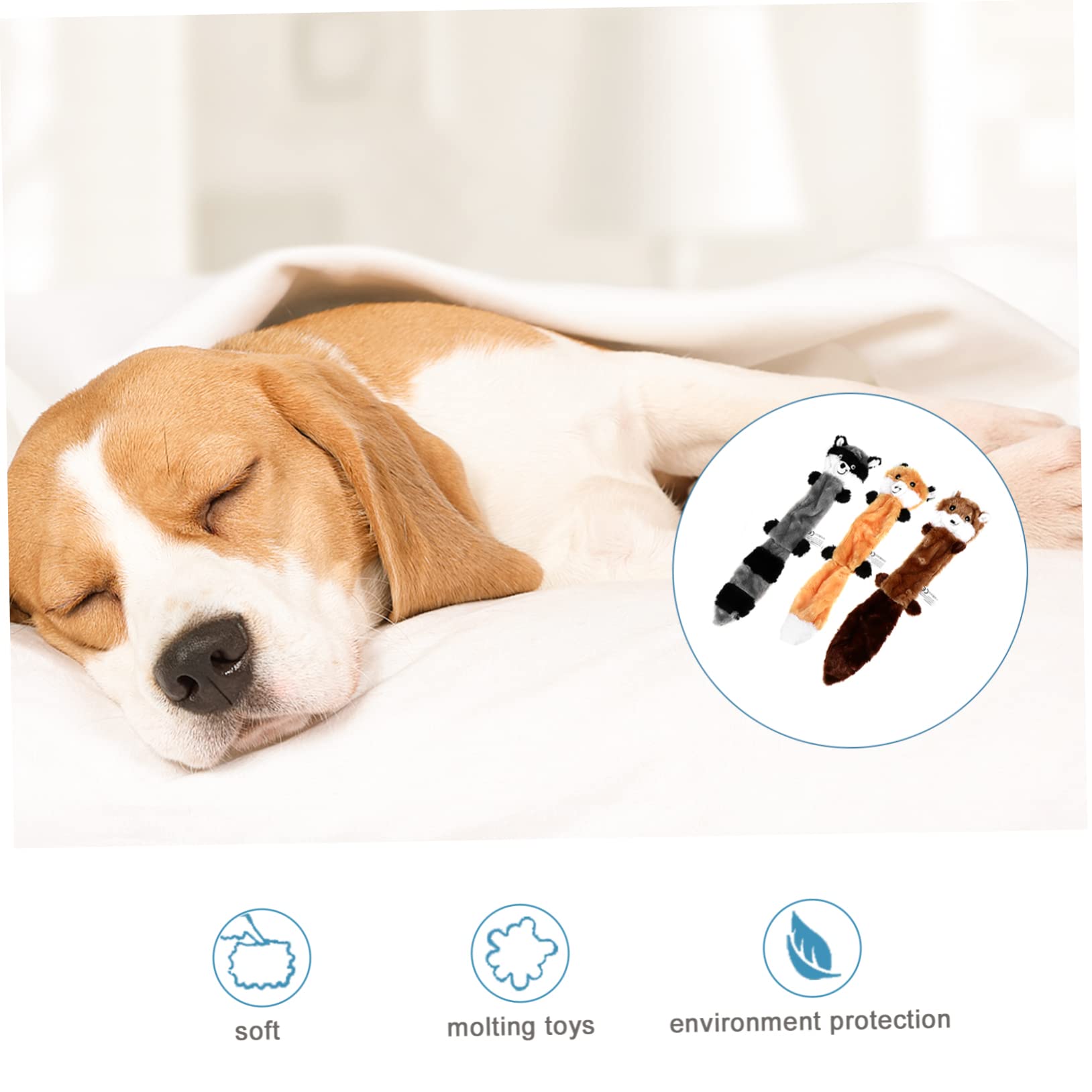 Kisangel 9pièces Jouets à Mordre pour Chien Peluche Squeaky sans Rembourrage Jouets Interactifs pour Chiots