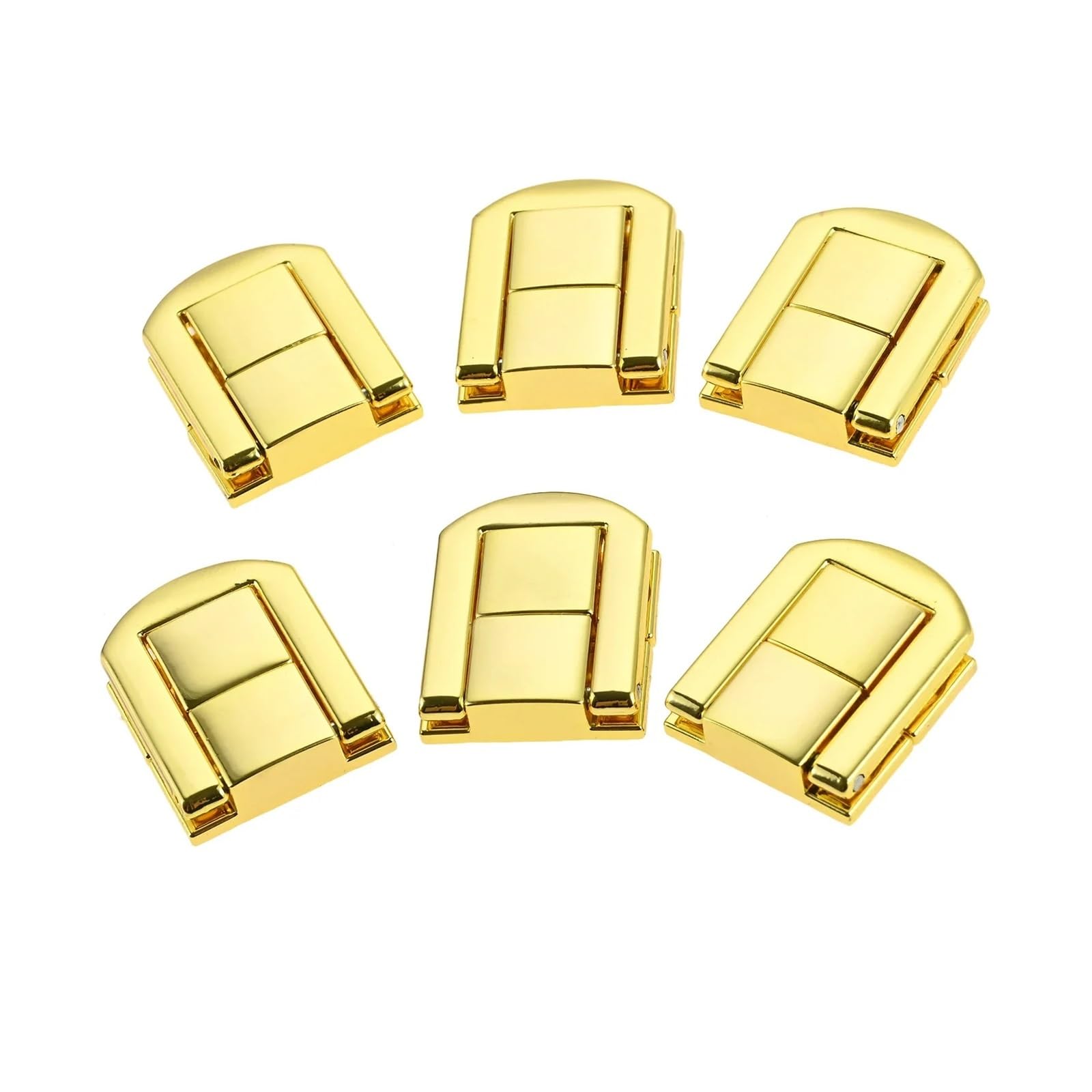 10Pcs 20 * 25mm Antique Toggle Catch Lock Zinc Alloy Hasp Latch Clasp for Jewelry Box Suitcase Buckle Clip Furniture Hardware(Gold)