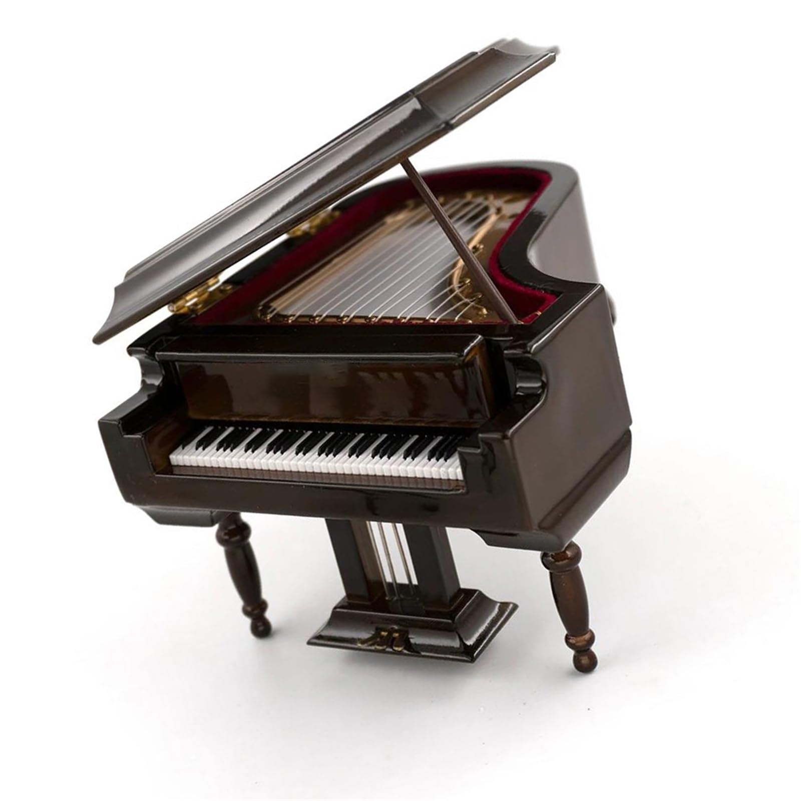 Ornamenti per Tromba Modello di Pianoforte a Coda in Legno in Miniatura con Sgabello Ornamenti per Strumenti Musicali(20x14x16cm)