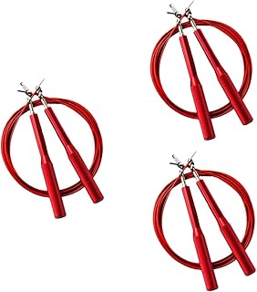 Toddmomy 3pcs jump ropes for fitness jump ropes for kids fitness accessories skipping rope workout jump rope weight loss jump rope Weight Jump Rope Steel Jumping Rope Aluminium Handle Rope