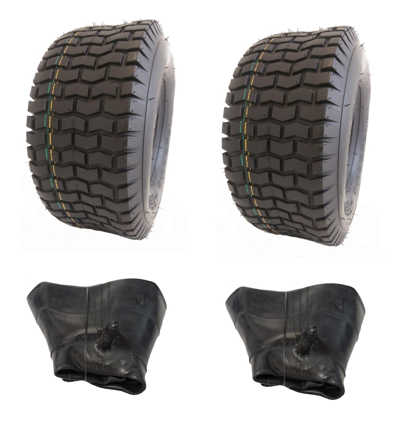 Narubb 13x5.00-6 S2101 - 2 cámaras de aire y 2 neumáticos de césped con mangueras para tractor cortacésped, cortacésped, neumáticos de cortacésped en el tamaño 13 x 5.00-6 13 x 5-6