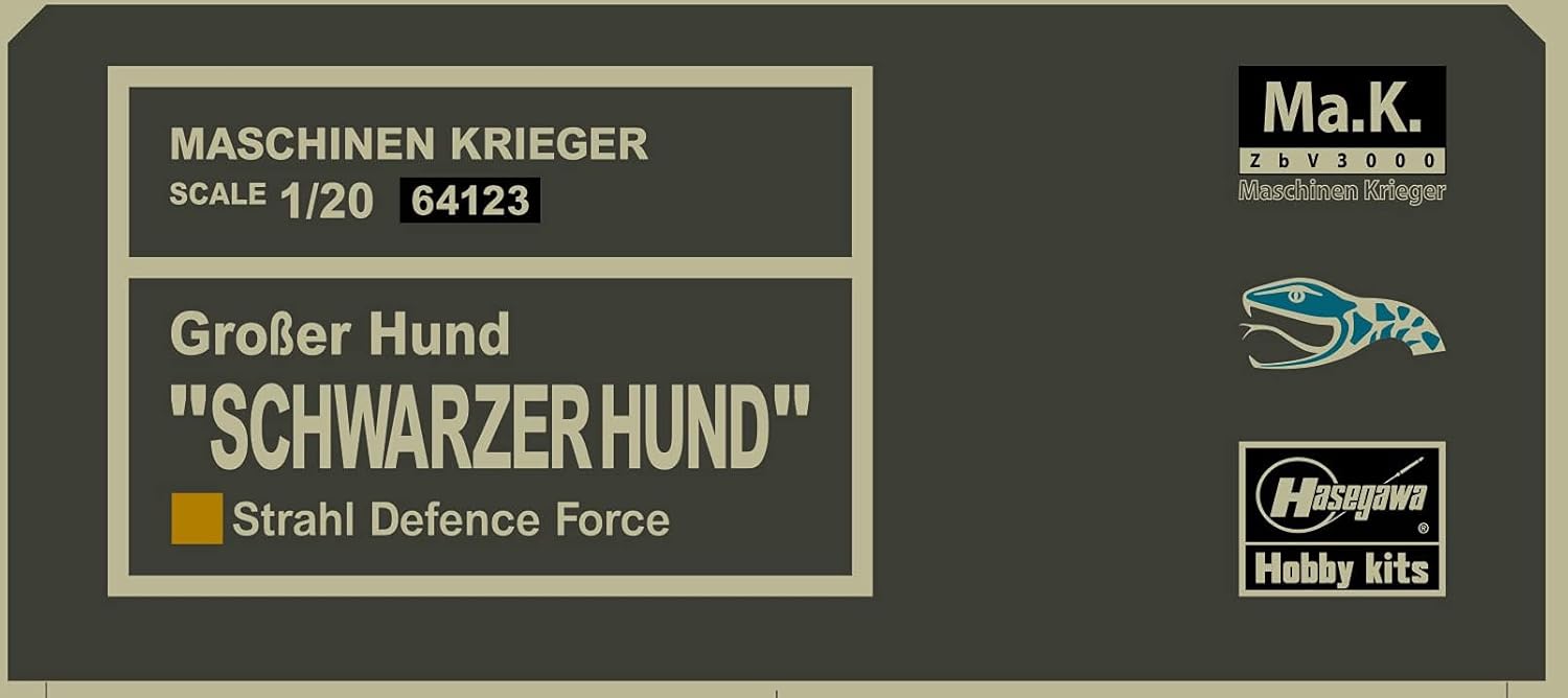 Hasegawa - 1:20 Space Type Humanoid Unmanned Interceptor 'Großer Hund Schwarzerhund' (Ma.K.) Model Kit