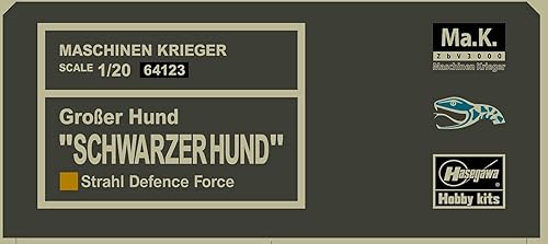 Miniatura 7 de Hasegawa - Kit de modelo de interceptor humanoide no tripulado tipo espacial 120 'Großer Hund Schwarzerhund' (Ma.K.)
