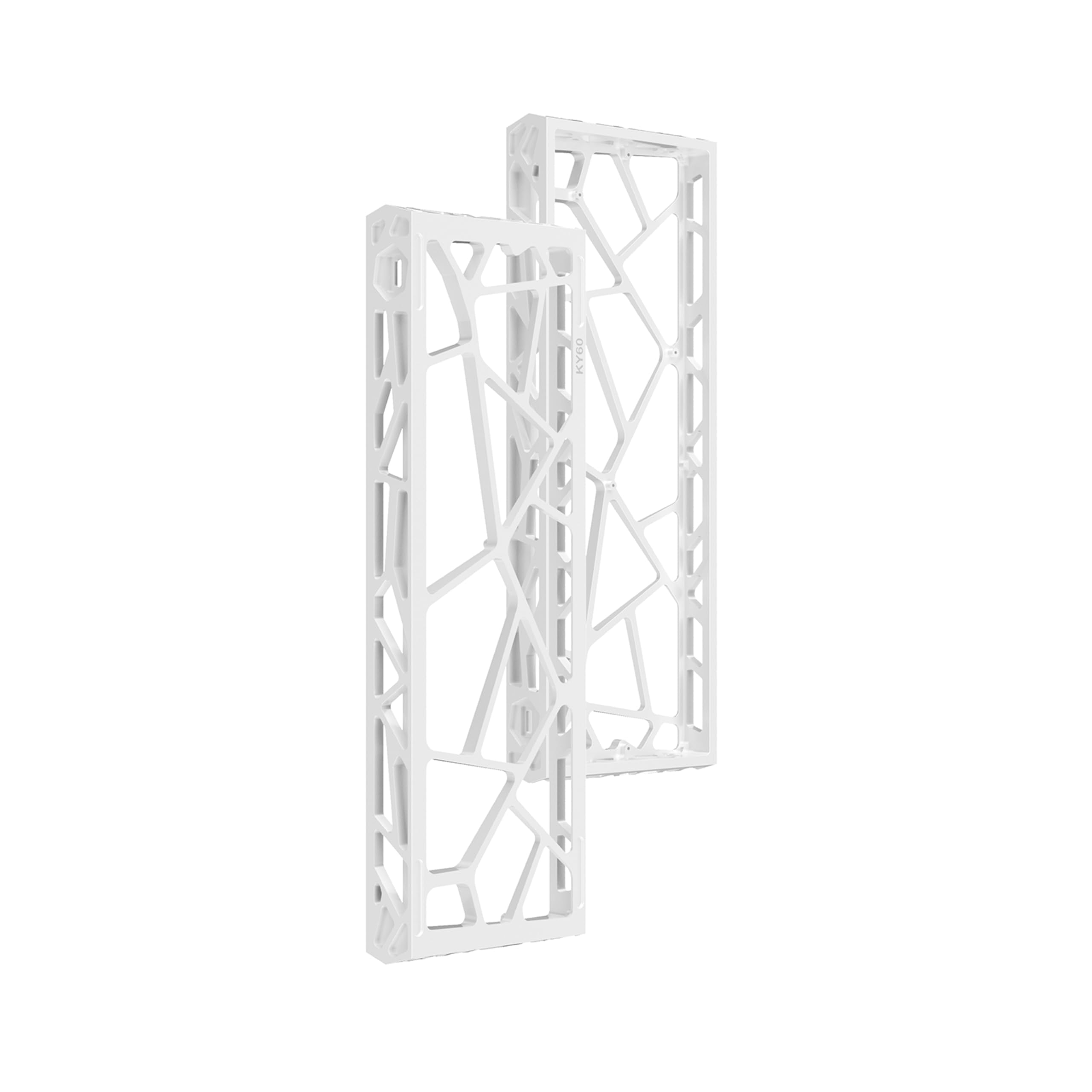 kutethy KY60 – Étui de clavier creux en aluminium à 60 % pour clavier mécanique, clavier personnalisé, compatible avec Wooting60 Mad60 Win60 GH60 60HE (blanc)