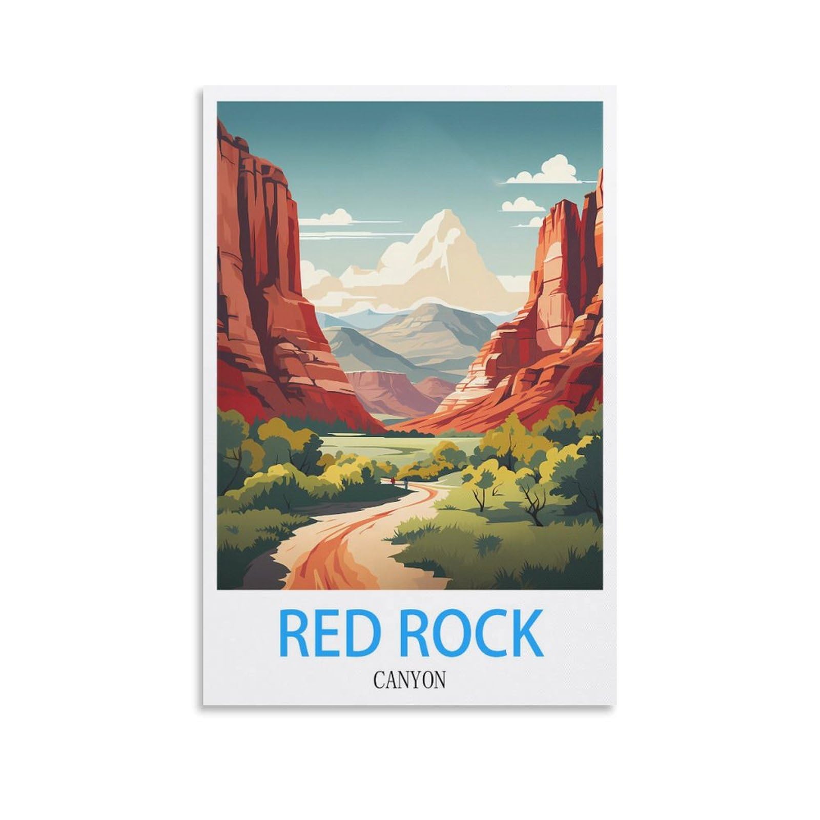 Vintage Metal Tin Sign,Red Rock Canyon,Travel Tin Signs Metal Poster Wall Decor Office Cafe Bathroom Badroom 15x30cm
